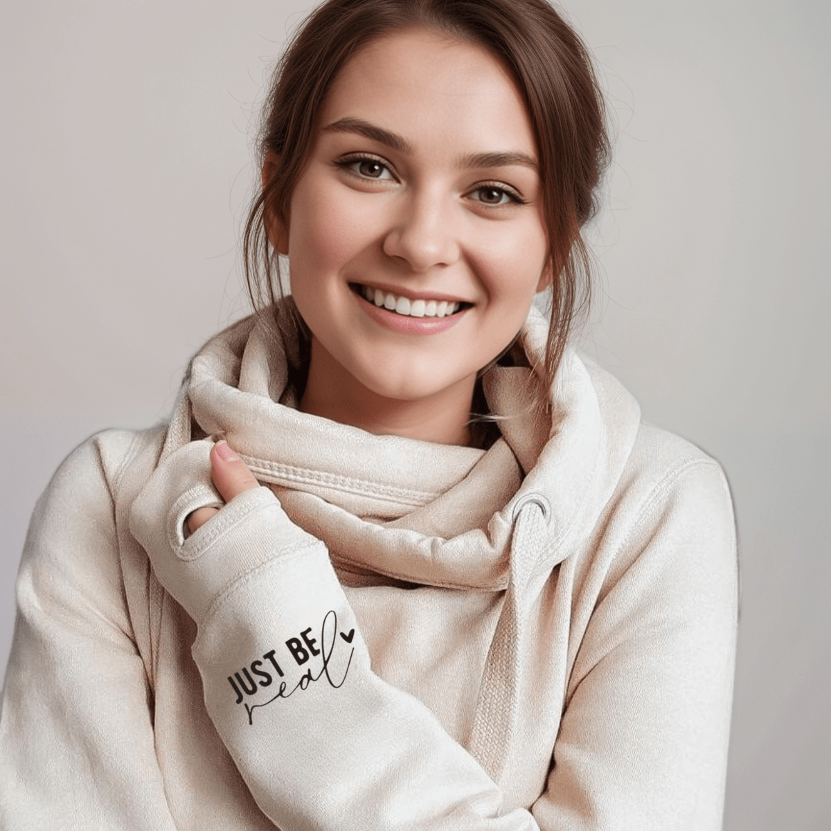 “You Don’t Have to Be Perfect” Cowl-Neck Hoodie