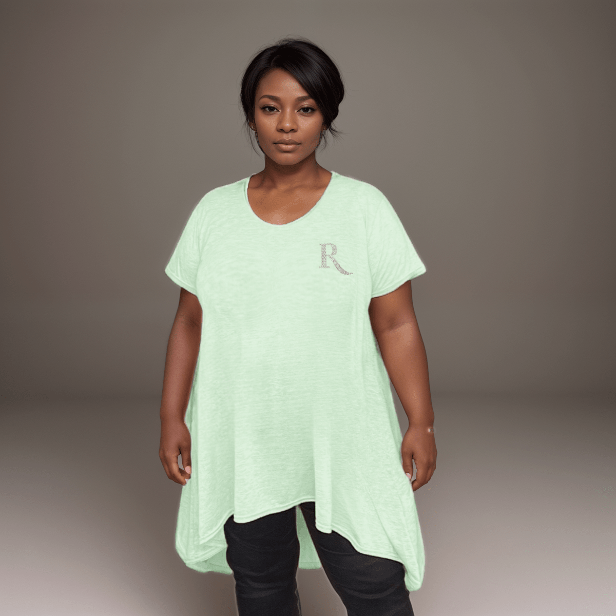Pastel Swing Top with Diamante “R” Logo