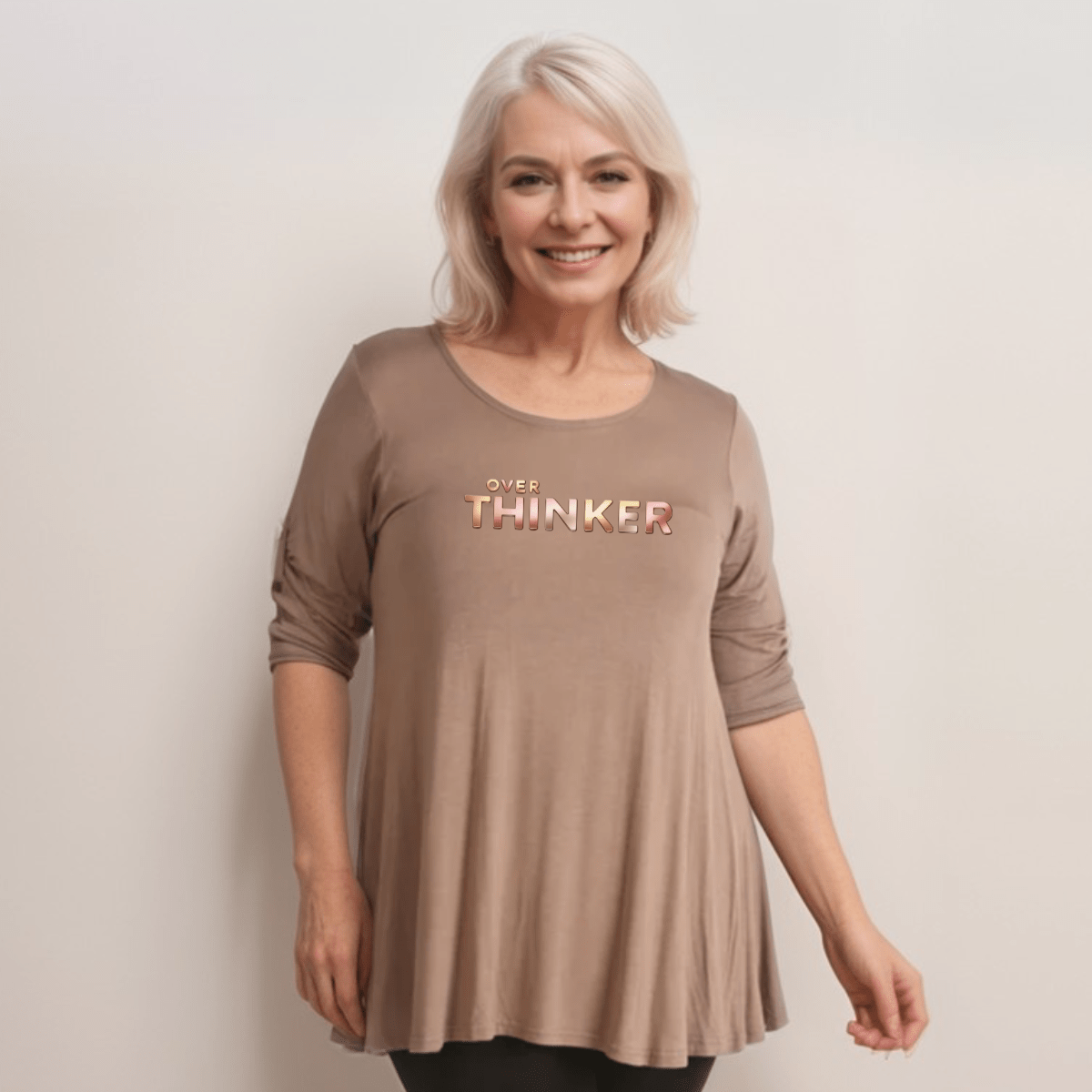 Swing Top with “Over Thinker” Logo