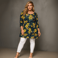 Dark Teal Yellow Swing Top