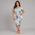 Tie Dye Short Sleeve Stretchy T-Shirt Dress