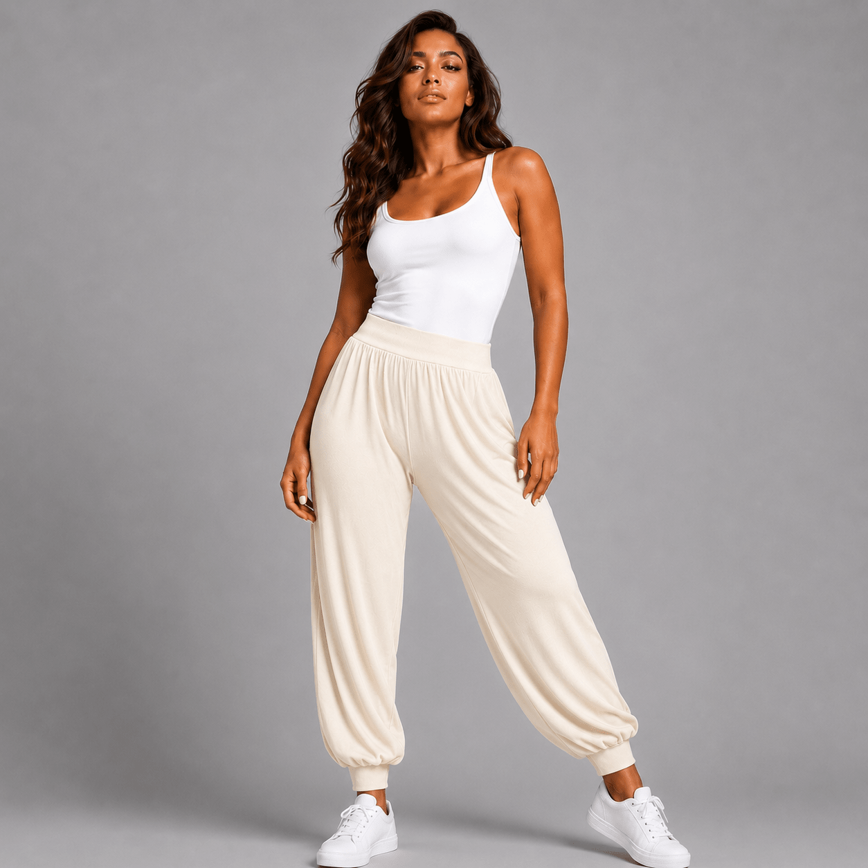 Soft Stretchy High Waist Harem Pants