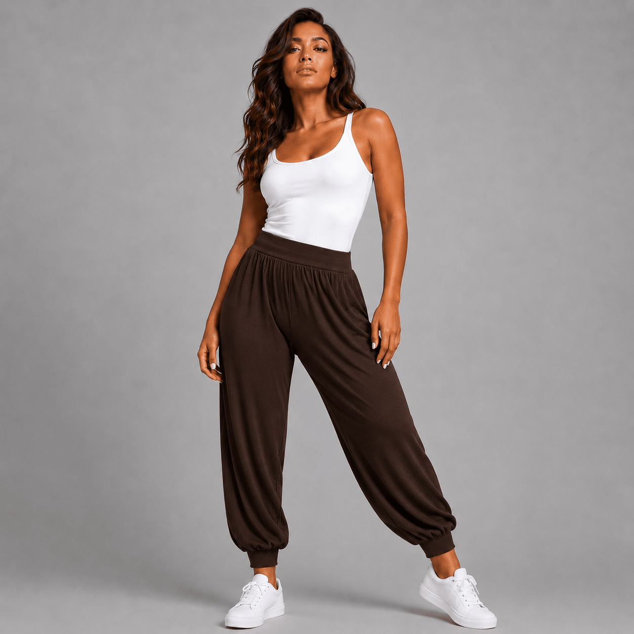 Soft Stretchy High Waist Harem Pants