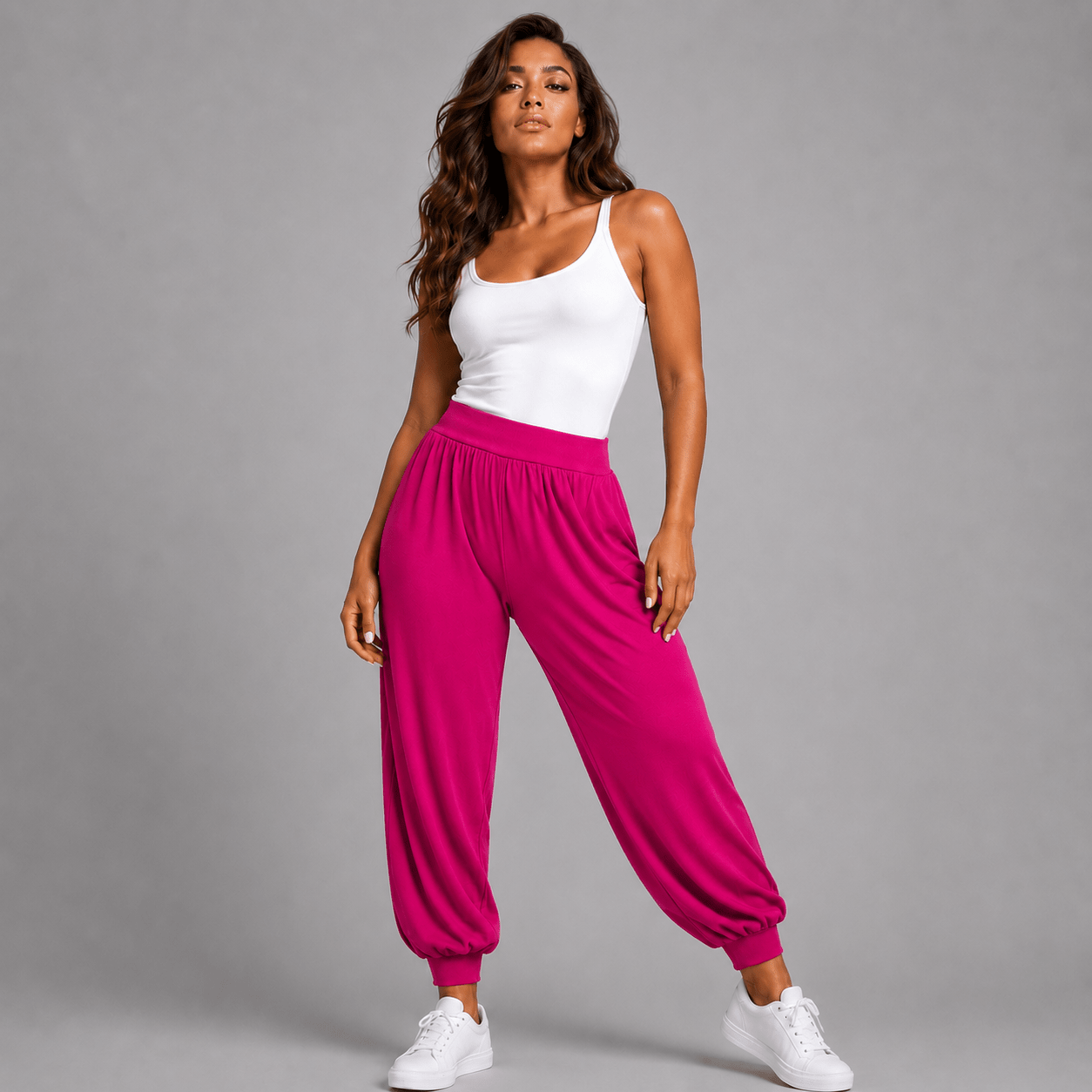 Soft Stretchy High Waist Harem Pants
