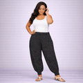 Polka Dot High Rise Harem Pants