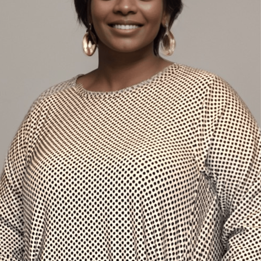 WHITE SPOTTY DRESS + POCKETS + DIPPED HEM