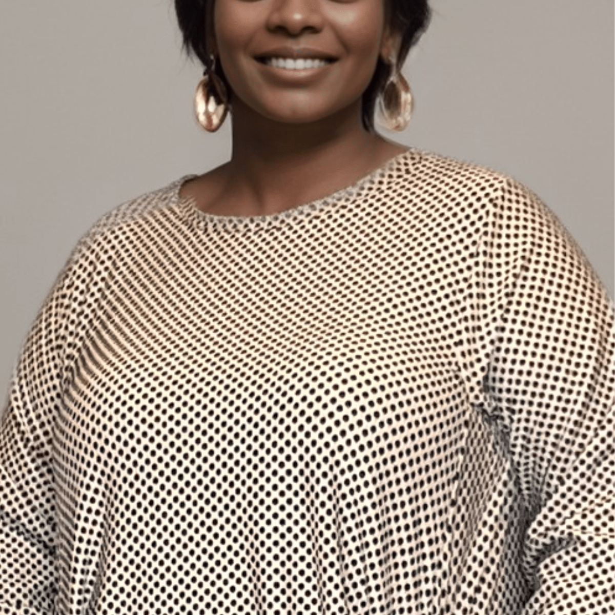 WHITE SPOTTY DRESS + POCKETS + DIPPED HEM