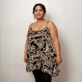 ROCKTHOSECURVES PAISLEY CAMI VEST SWING TOP WITH HANKY HEM