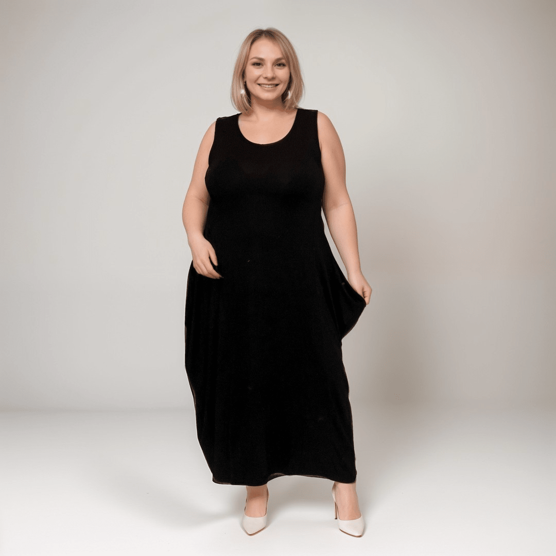 ROCKTHOSECURVES SLEEVELESS T-SHIRT DRESS SUMMER CASUAL STYLE