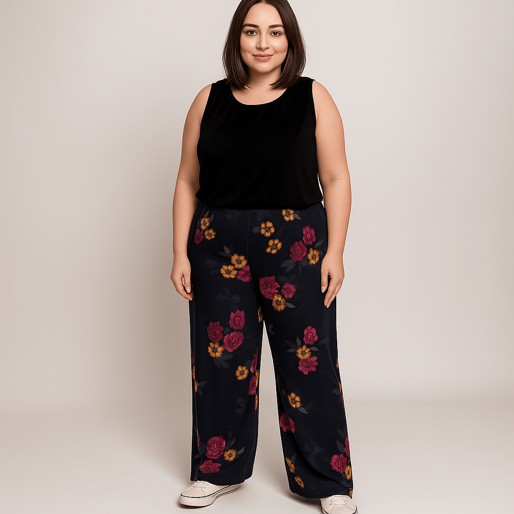 Floral Wide Leg Palazzo Trousers