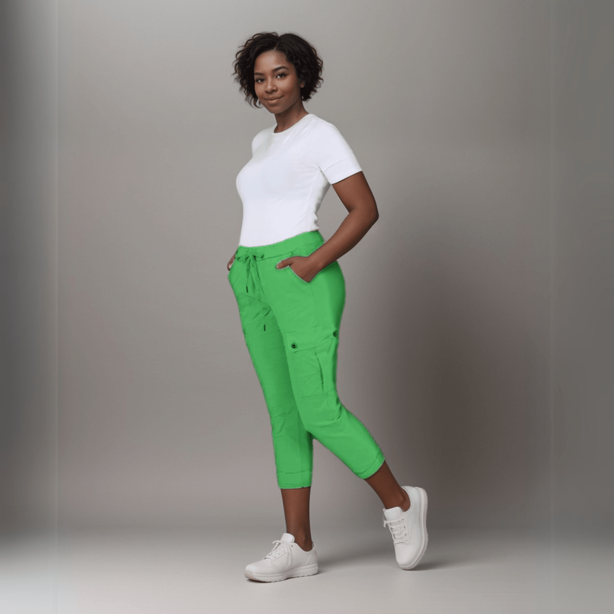 Plain Super Stretch Cargo Magic Trousers Jeans