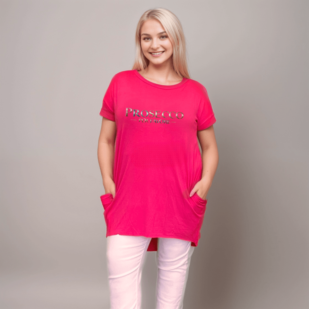 “Prosecco Per Favore” Long-Pocket T-Shirt