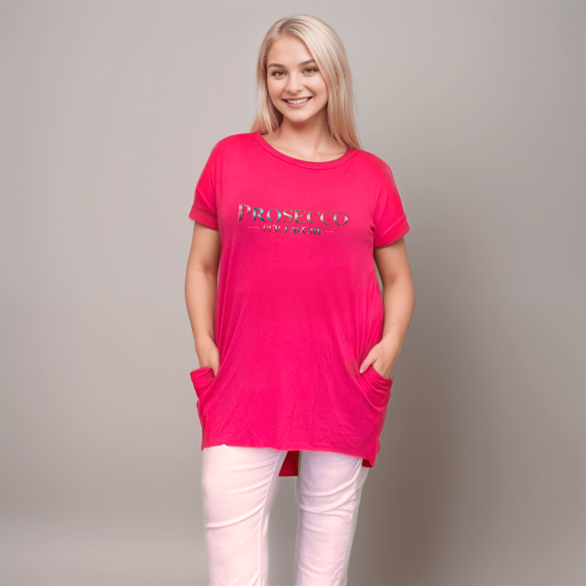 “Prosecco Per Favore” Long-Pocket T-Shirt