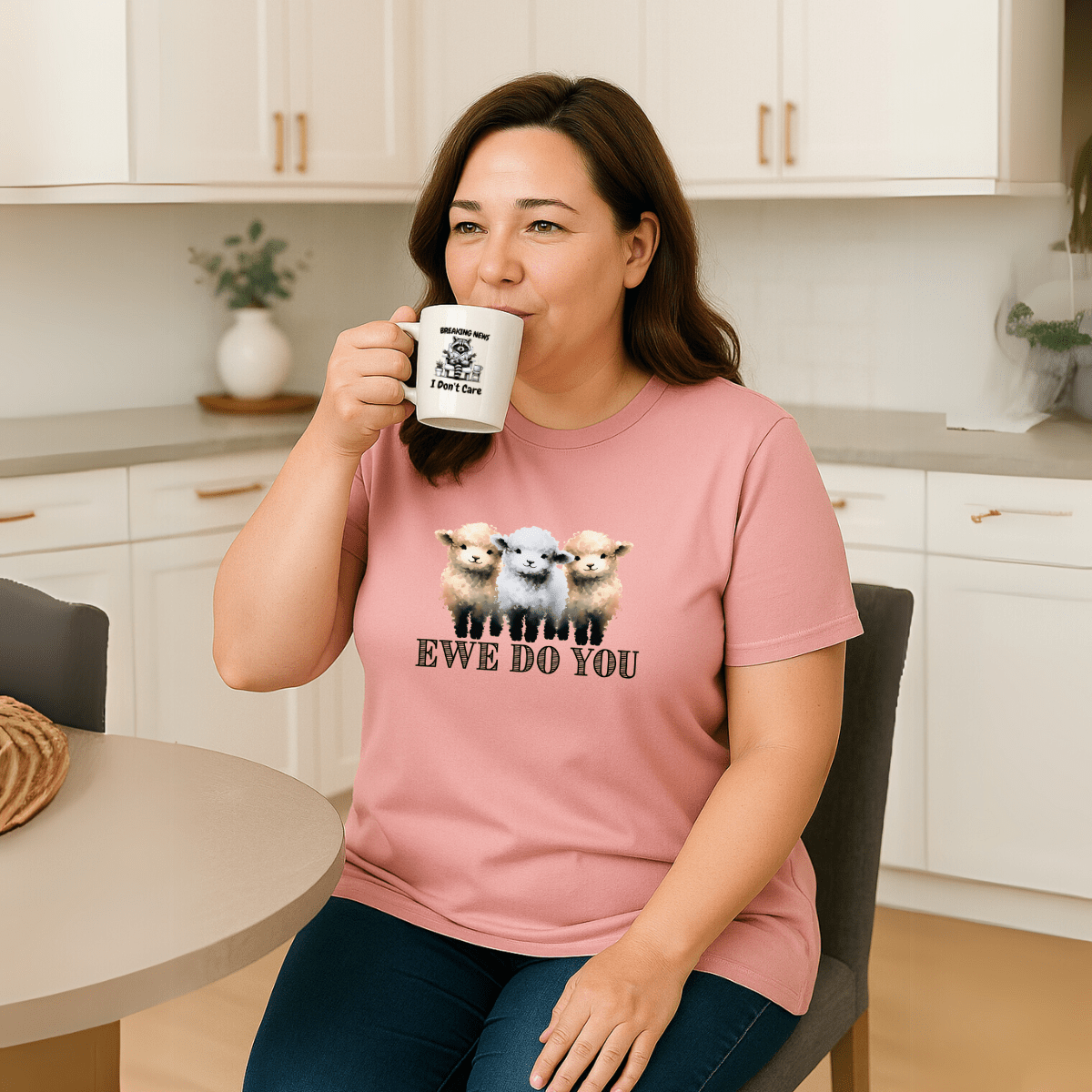 Cotton Long T-shirt Sheep “Ewe Do You”