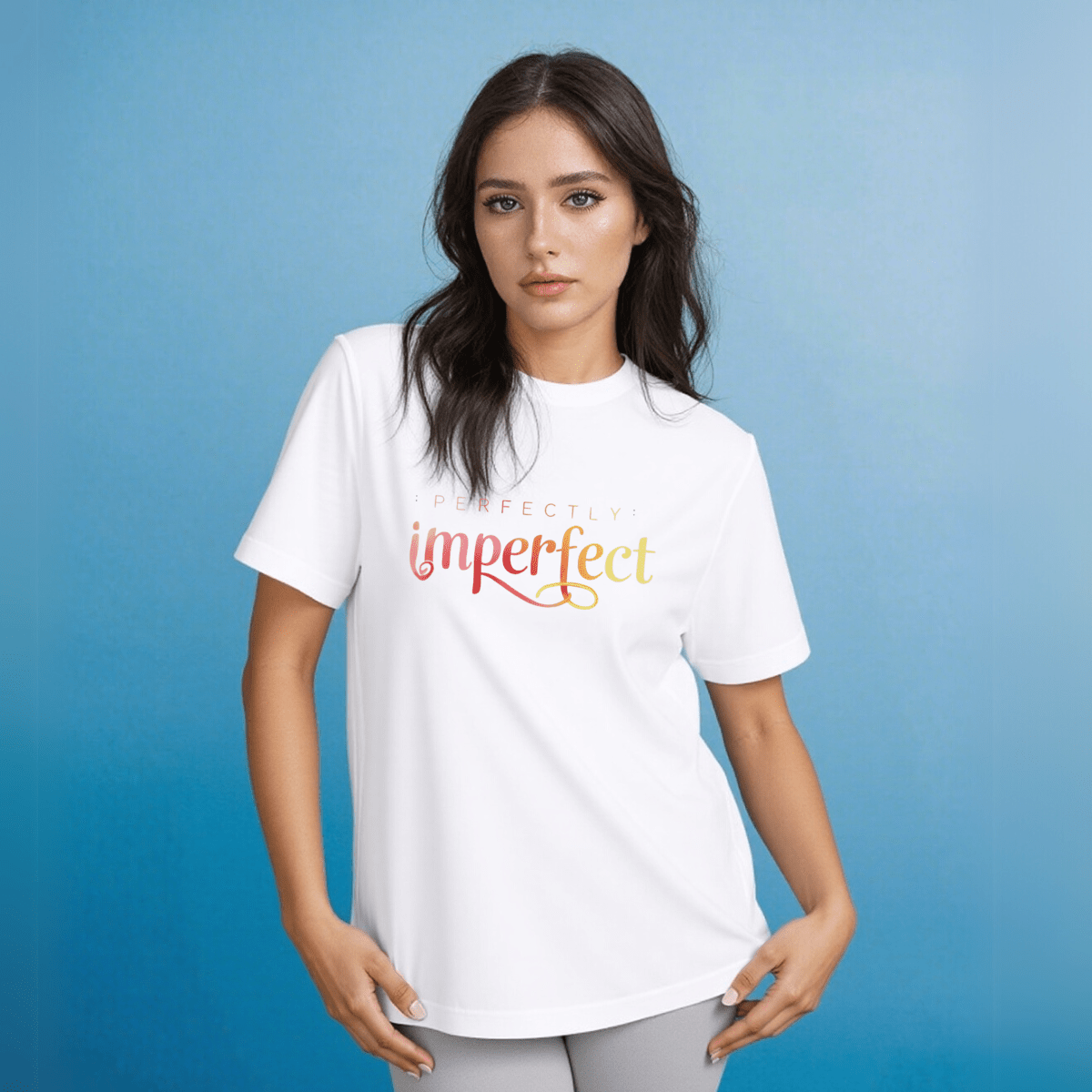 “Perfectly Imperfect” Logo Cotton Tee T-Shirt