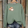 Cotton Triple Heart Sweatshirt