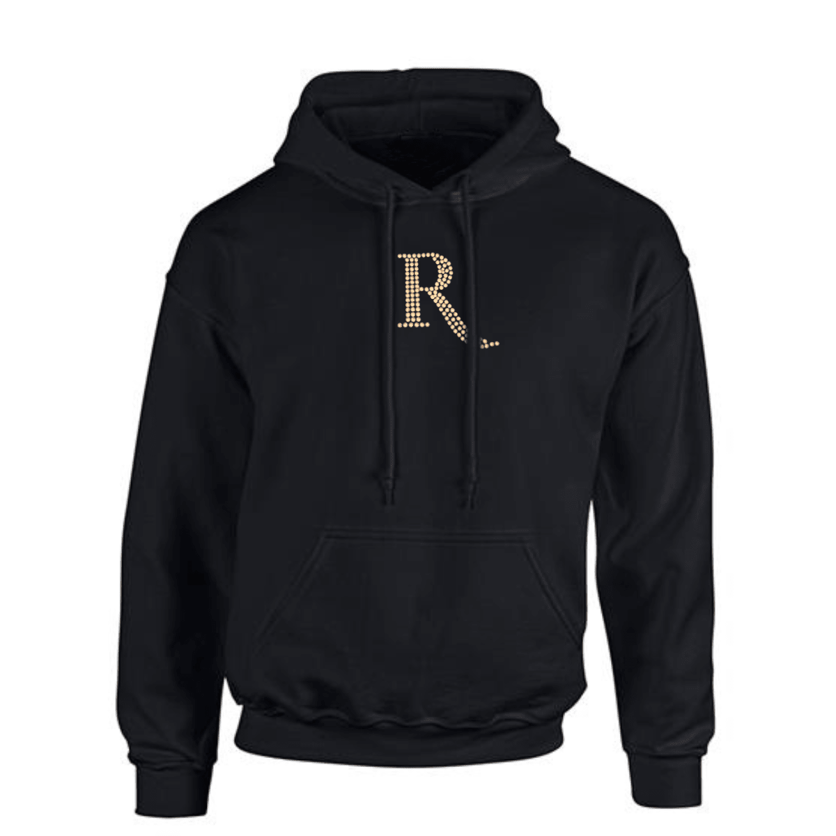 Signature Silver Diamante “R” Cotton Hoodie