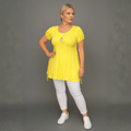 Puff Sleeve Button Front Tunic Top