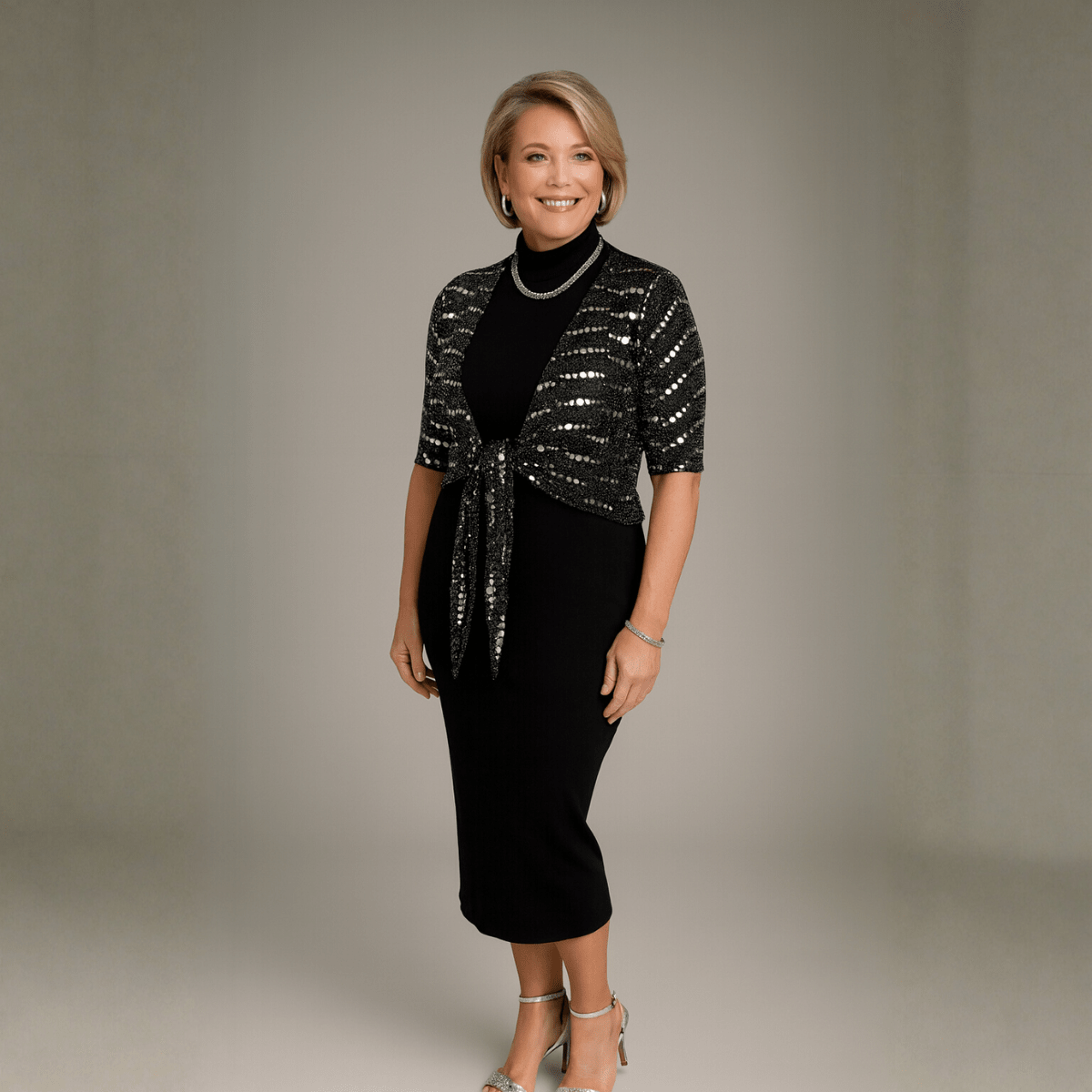 Sparkly Sequin 1/2 Sleeve Bolero / Shrug