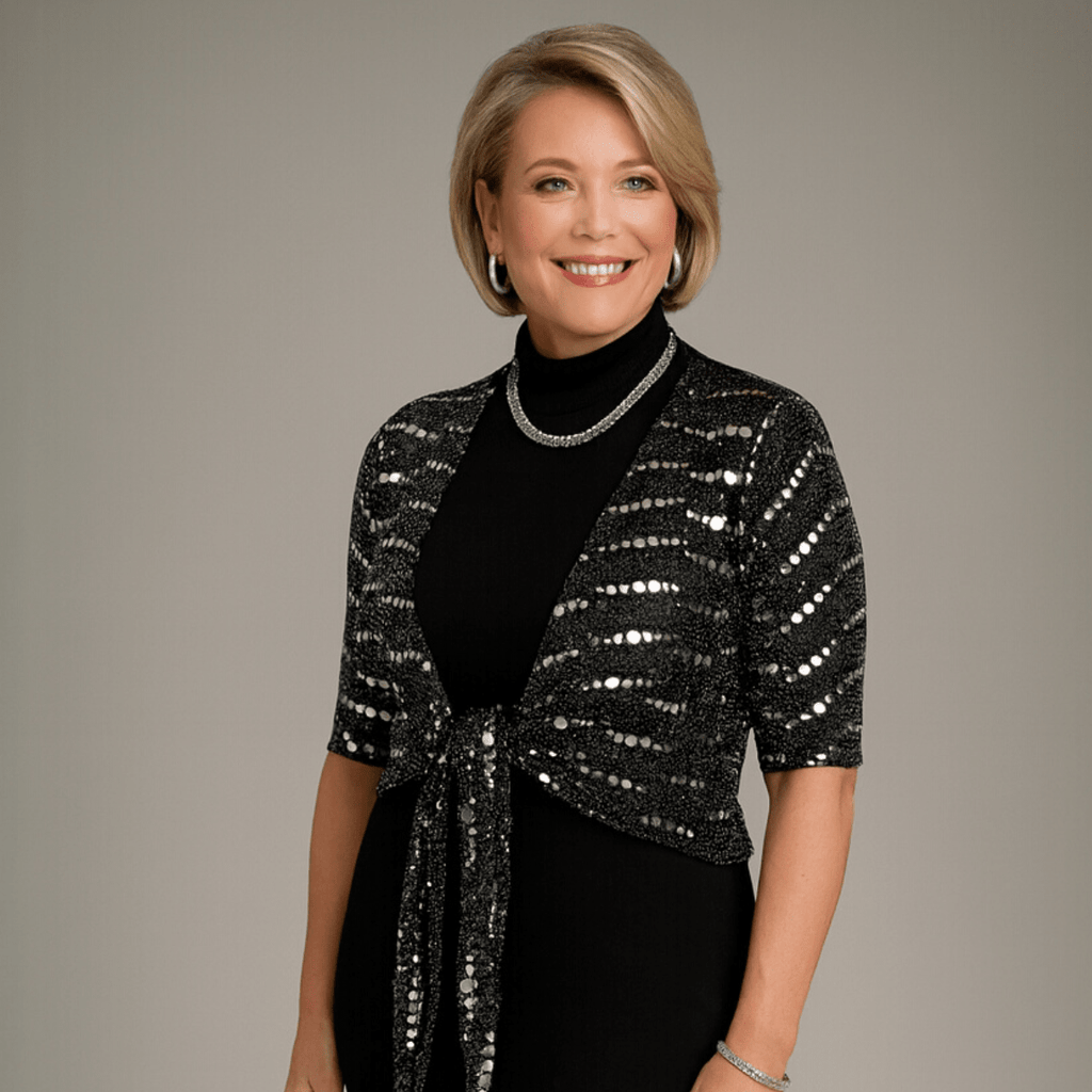 Sparkly Sequin 1/2 Sleeve Bolero / Shrug