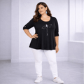 Dragonfly Button Sleeve Swing Top
