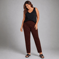 Black Rust Spotty Elastic Waist Trousers