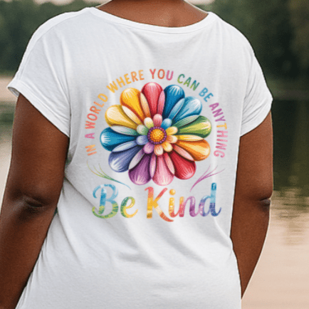 Long Be Kind Dipped-Hem T-Shirt with Side Pockets