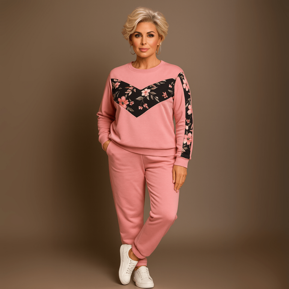 Flower V Panel Tracksuit / Lounge Suit