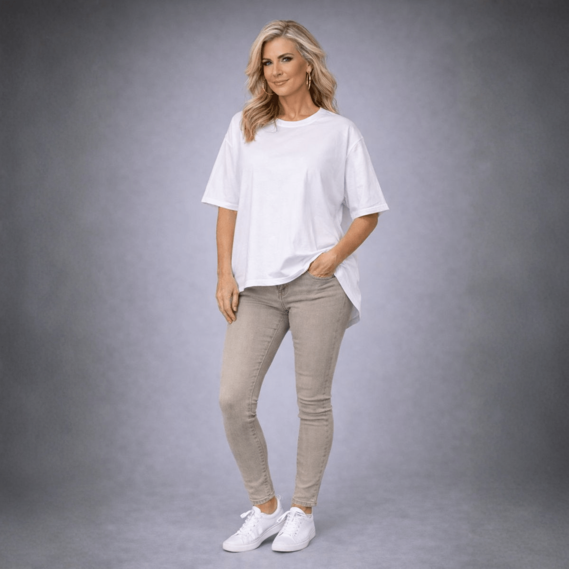 Premium Cotton dipped hem T-shirt