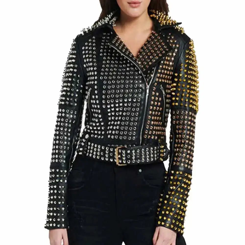 Women’s Studded Leather Jacket